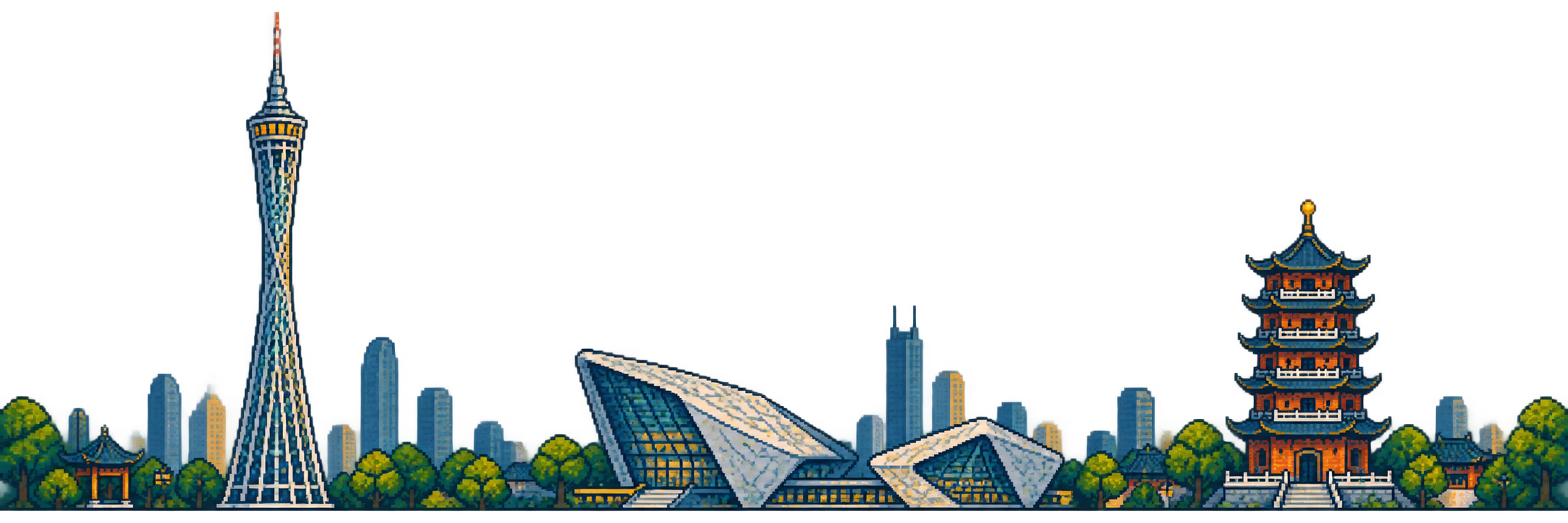 Guangzhou pixel landmarks.